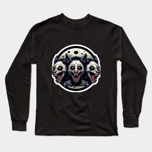 Three Possum Moon Long Sleeve T-Shirt